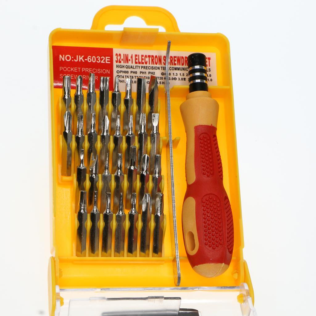 32 in 1 Steel Precision Screwdriver Bits Nut Driver Repair Tools Kit Set S