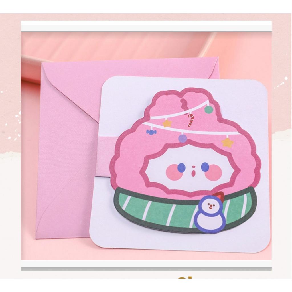 Thiệp cute Kích thước 9.3 CM| Classy chúc mừng 20-11, Sinh Nhật, Lễ lạt, Cảm Ơn , Tình Yêu in hình hoạt hình Q941