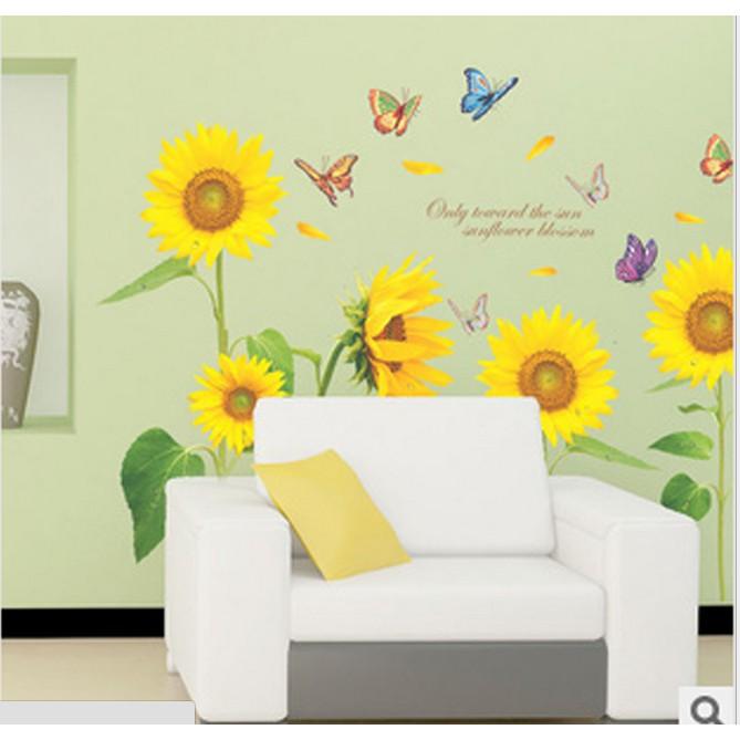 Decal dán tường hoa hướng dương