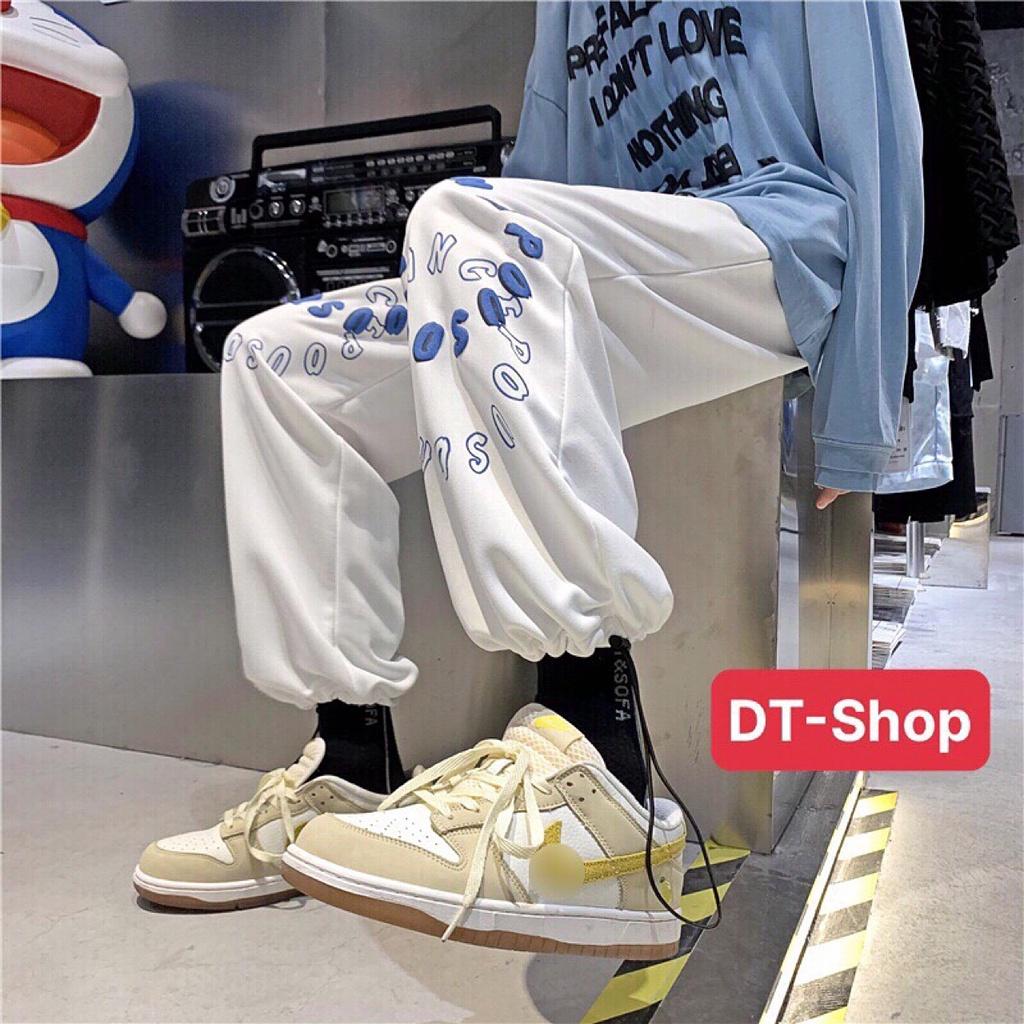 Quần Ống Rộng POUS Rút Gấu Mặc 2 kiểu Quần Ống Suông và Quần Jogger Phong Cách Hàn Trẻ Trung Năng Động Chất Nỉ Bông Đẹp