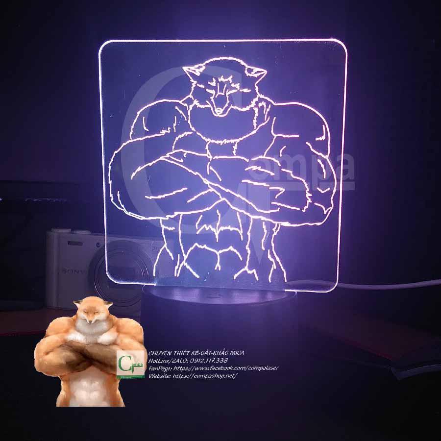 Đèn Ngủ Anime Cáo Cơ Bắp 16 MÀU TÙY CHỈNH COMPASHOP