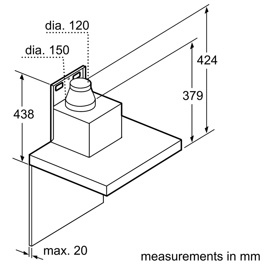 Máy hút mùi gắn tường Bosch HMH.DWB98JQ50B - Hàng chính hãng