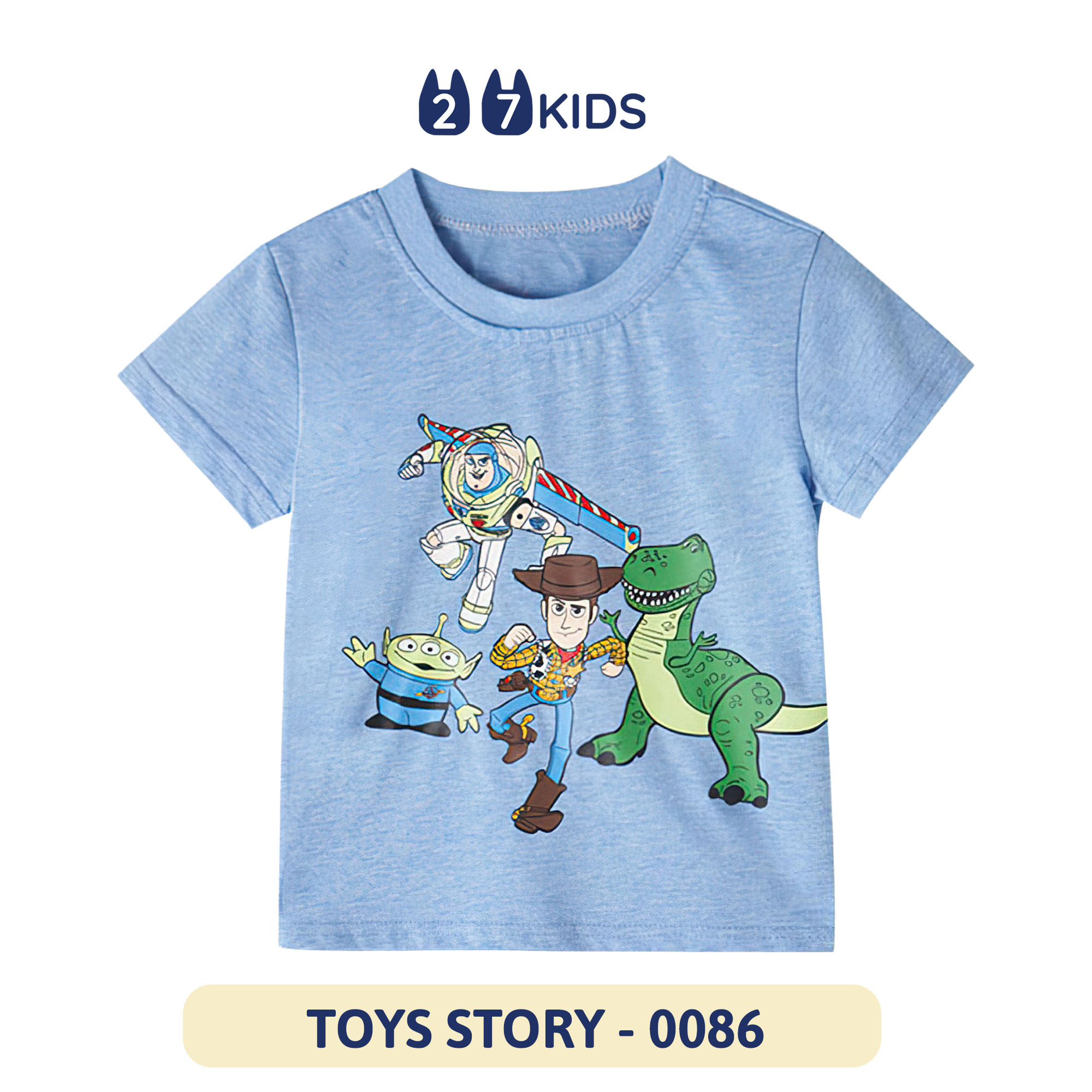 Áo thun bé gái ngắn tay 27Kids Forest Kingdom áo cộc nữ 100% Cotton cho trẻ từ 2-10 tuổi GSTS6