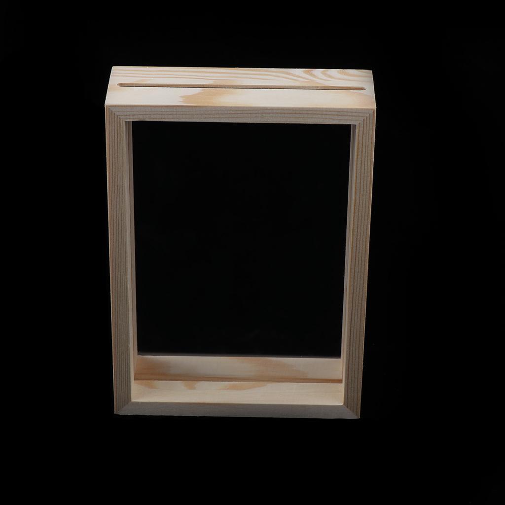 Creative double-sided glass transparent wooden frame 11.4 x 16.4cm