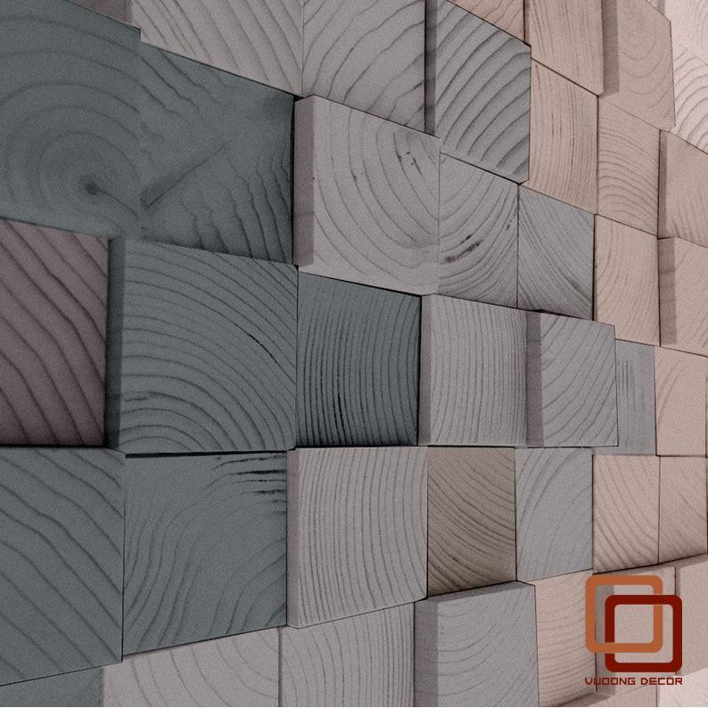 Tranh gỗ trang trí 3D HỒNG PASTEL NHẸ NHÀNG (Wood mosaic) - KÍCH THƯỚC 30x80cm