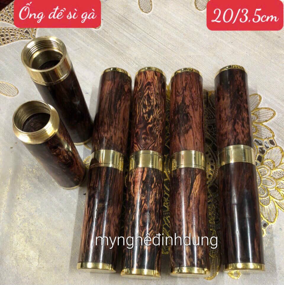 Ống đựng điếu thuốc sì gà bằng gỗ cẩm đẹp long lanh