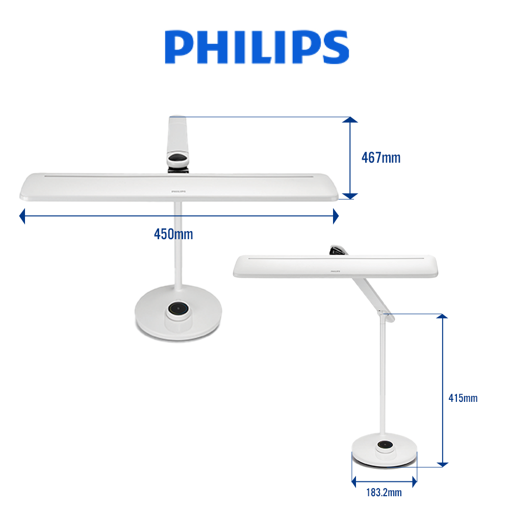 Hình ảnh Đèn Bàn Philips LED VDTMate DSK501 14W - điều chỉnh màu ánh sáng (2700K-6500K), bảo vệ mắt, chống cận thị