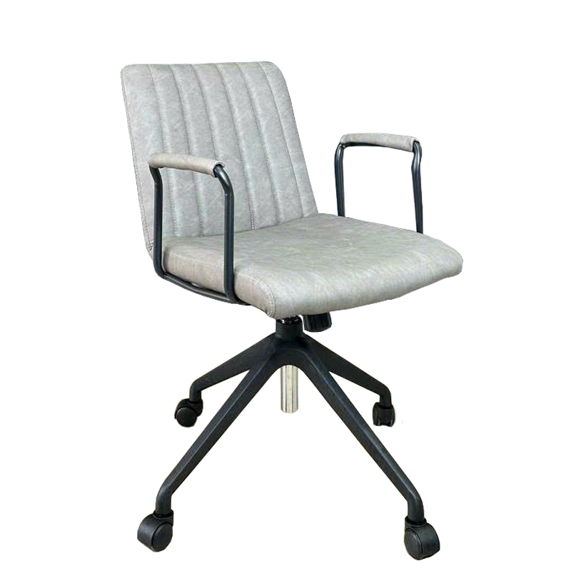 Ghế xoay nệm da pvc CE1029-P Nội thất Capta Ghế làm việc tại nhà nhỏ gọn nệm da pvc chân nhựa màu đen kèm bánh xe nâng hạ lưng ngã gật gù office chair