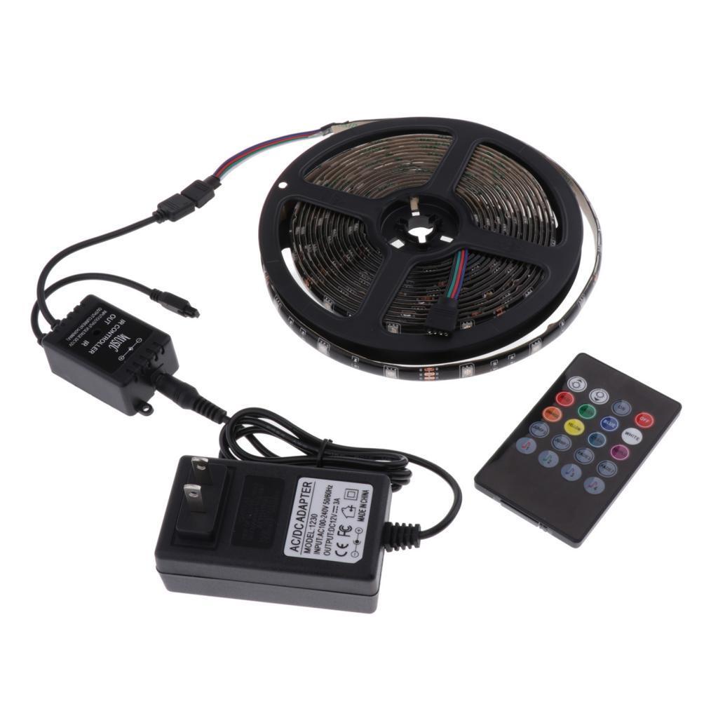 RGB LED Strip Lights with 20 Key Remote Controller for Home Outdoor Decor