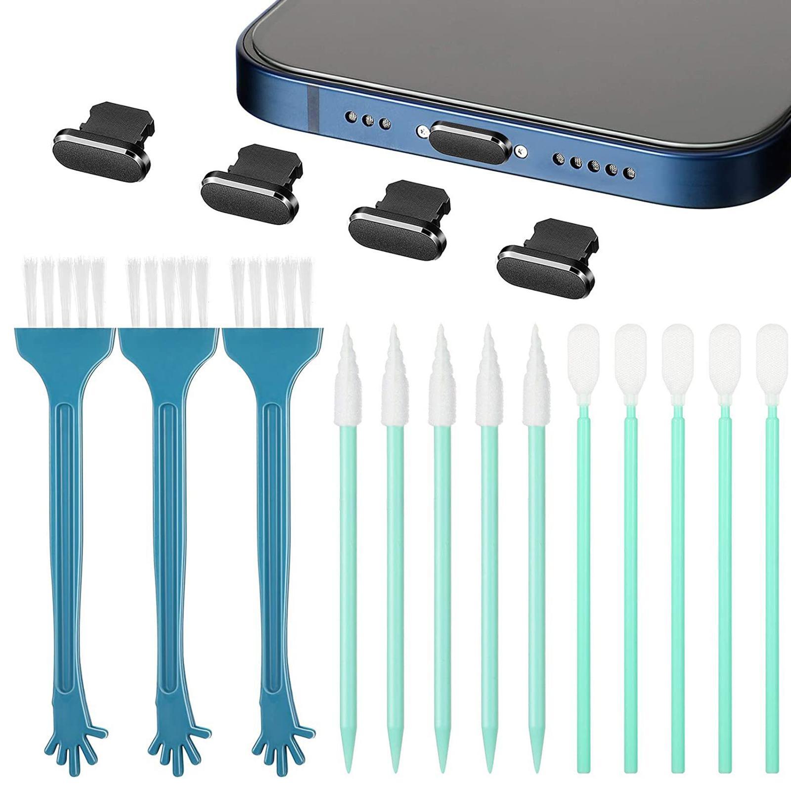 Anti Dust Plugs Cleaning Kit Charging Plugs Cover for iOS Mobile Phones