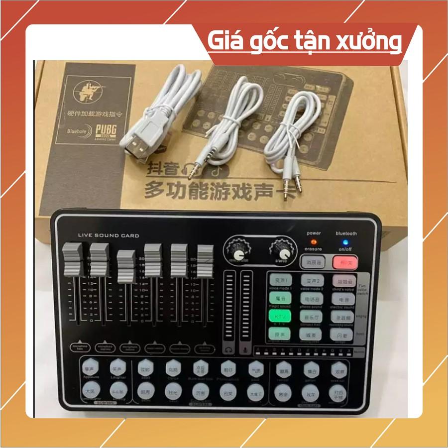 Thiết bị thu âm livestream hát karaoke online sound card H9 Pro( K9 Pro) bản 2021 có bluetooth Autotune