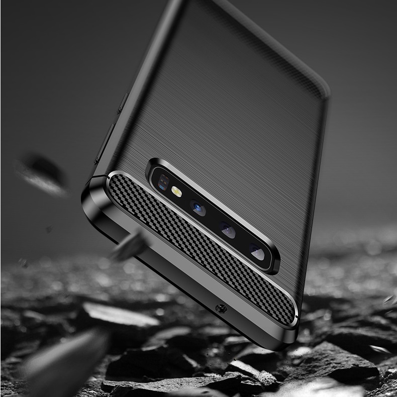Ốp lưng chống sốc dành cho SamSung Galaxy 10 5G vân sợi Carbon