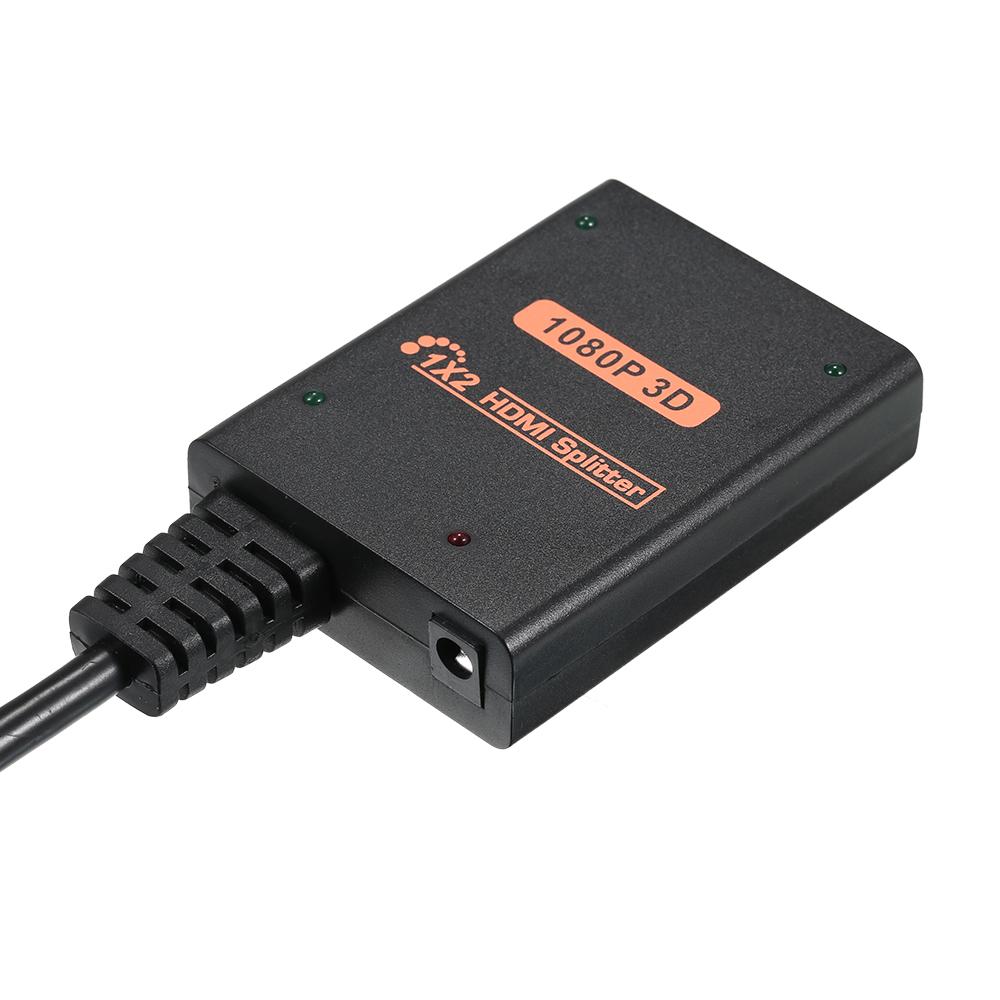HD Splitter 1 in 2 out 1080P Image Quality 3D Effect For PC/Laptop/Game Console/Set-top Box/Projector/TV/Monitor
