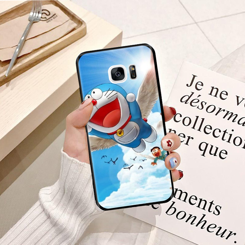Ốp lưng điện thoại Samsung Galaxy S7 Edge viền silicon dẻo TPU hình Doremon Phiêu Lưu - Hàng chính hãng