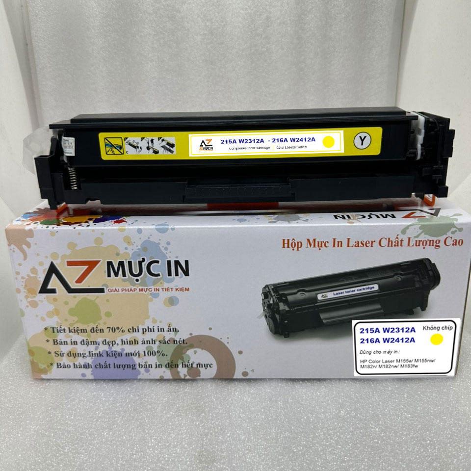 Hộp mực AZ 216A 215A [KHÔNG CHÍP LẤY CHÍP CŨ GẮN QUA]  Dùng cho máy in Hp M155a/ M155nw/ M182n/ M182nw/ M183fw - Hàng chính hãng