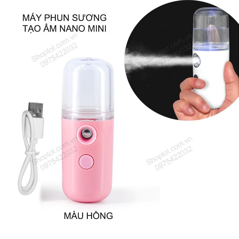 MÁY PHUN SƯƠNG TẠO ẨM, XÔNG HƠI NANO MINI CẦM TAY, SỬ DỤNG PIN SẠC GẮN BÊN TRONG HZC-V1