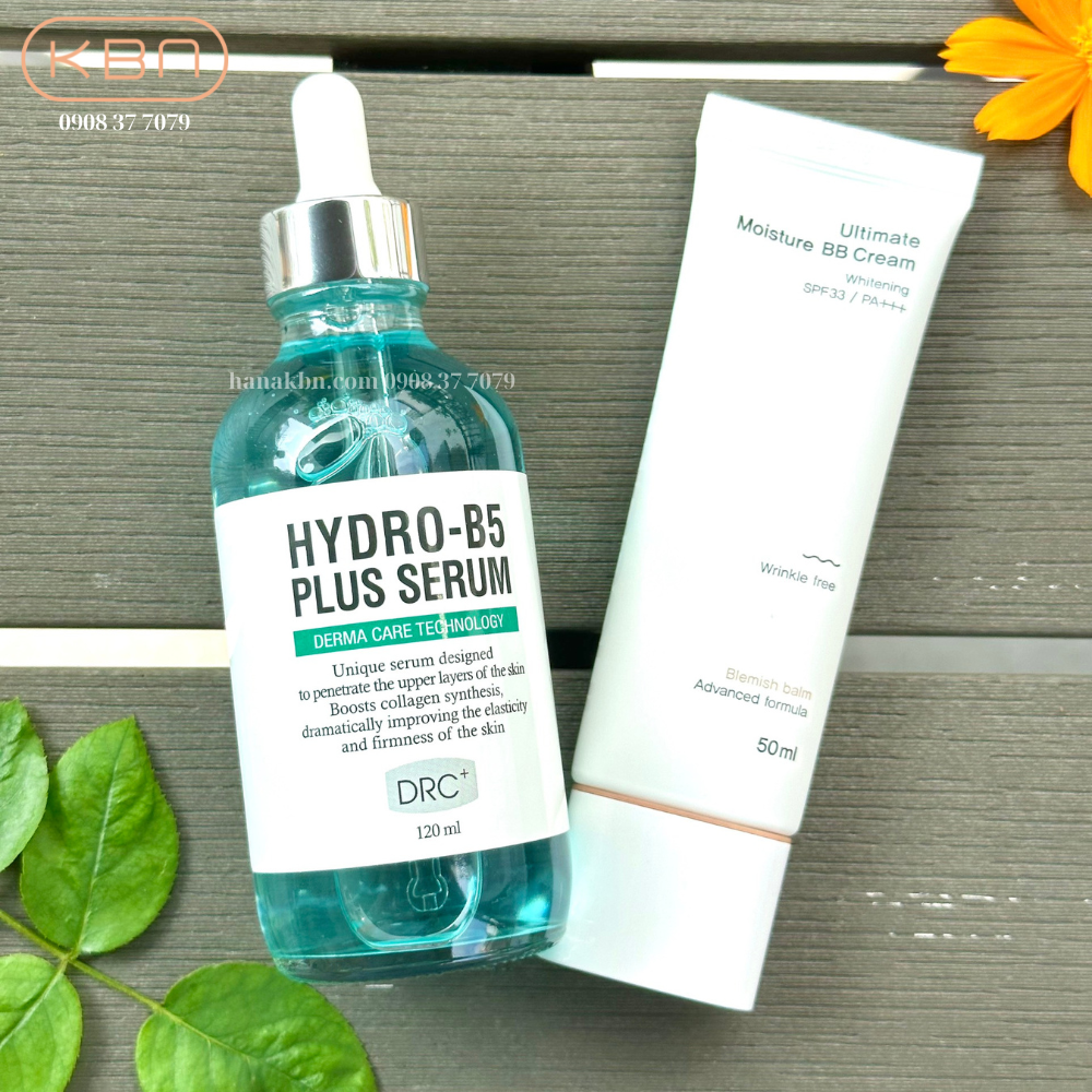 Combo 2 sản phẩm kem chống nắng Ultimate Moisture BB Cream + serum Hydro B5