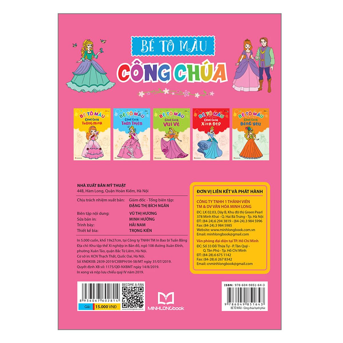 Bé Tô Màu Công Chúa – Công Chúa Hạnh Phúc