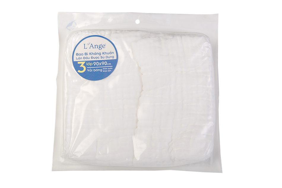 L’Ange Khăn quấn/Khăn che cho bé bú/Chăn đắp vải bông 3 lớp 90x90cm