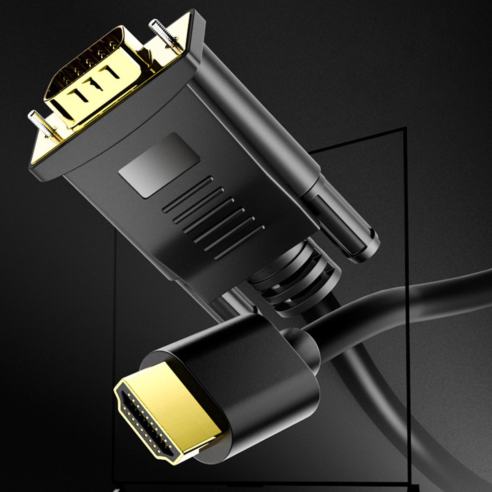 To VGA Cable 1080P Plated Connector for PC Computer Desktop
