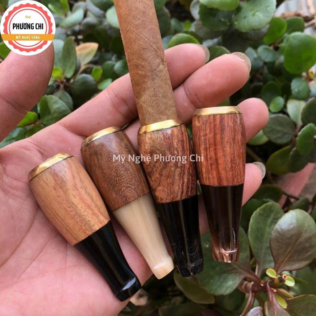 Bắt tóp cigar Thân gỗ cán sừng, gỗ trắc Free size zing 42-60