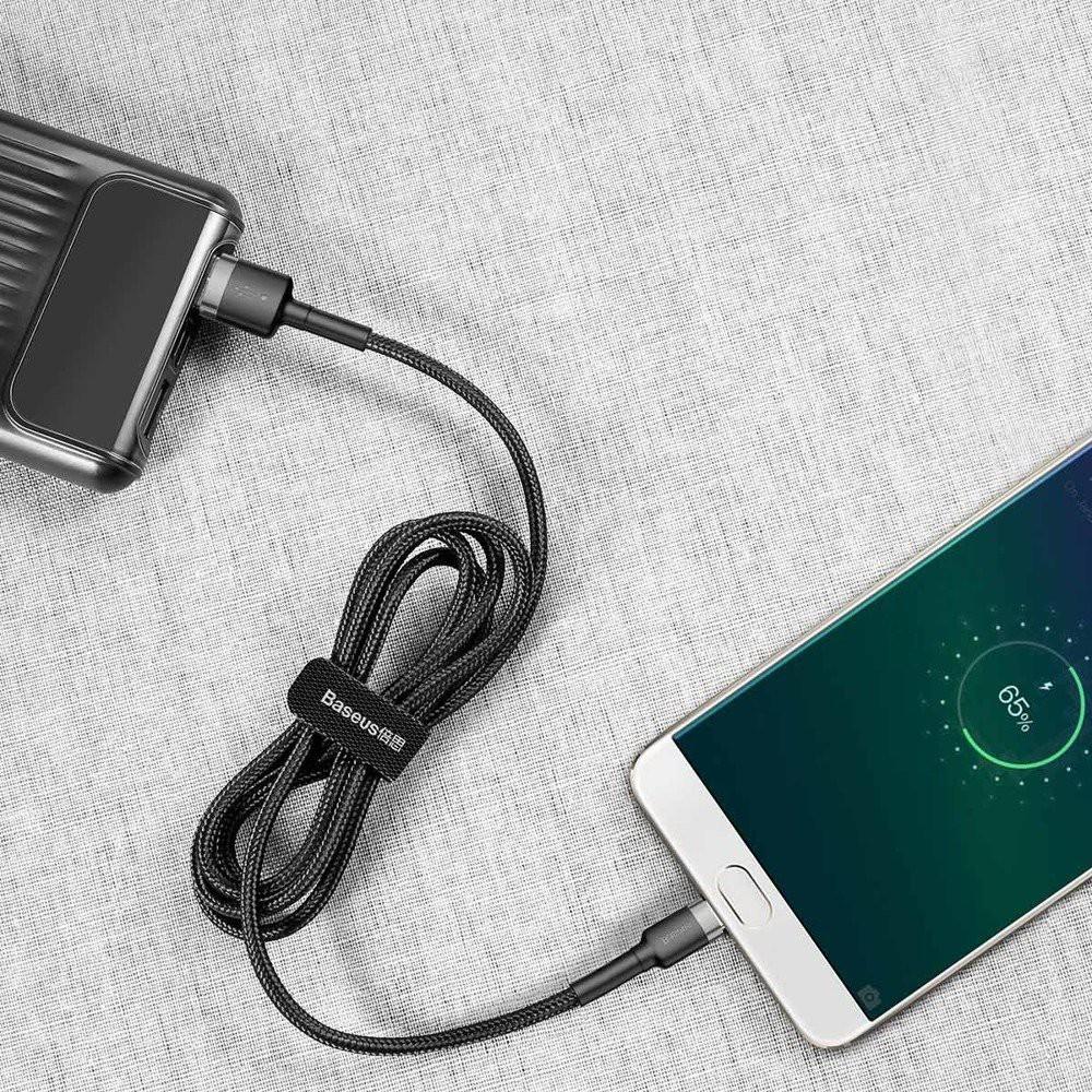 Cáp sạc Baseus Cafule Micro USB hỗ trợ cho các dòng Androi, sạc nhanh 2.4A dài 1m dây bọc dù chống đứt