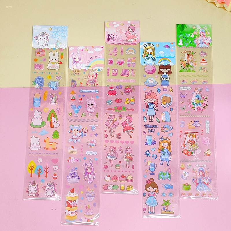 Sticker trong suốt 35 cm nhiều mẫu ngẫu nhiên (đã cắt sẵn)