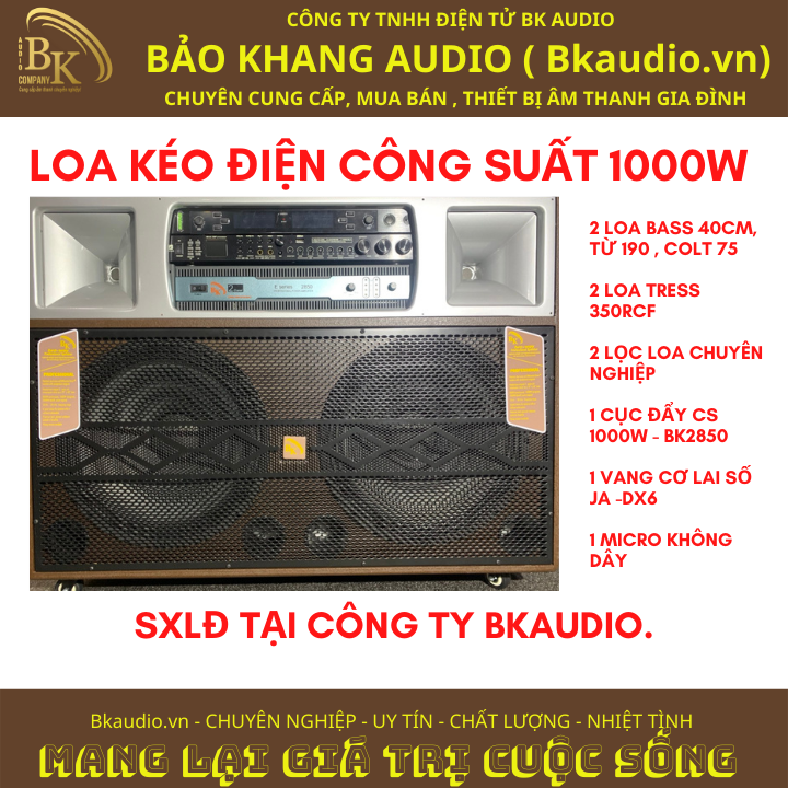 Loa kéo điện Bluetooth công suất lớn. Loa kéo công suất đỉnh1000W. Msp: SPLKĐ-09