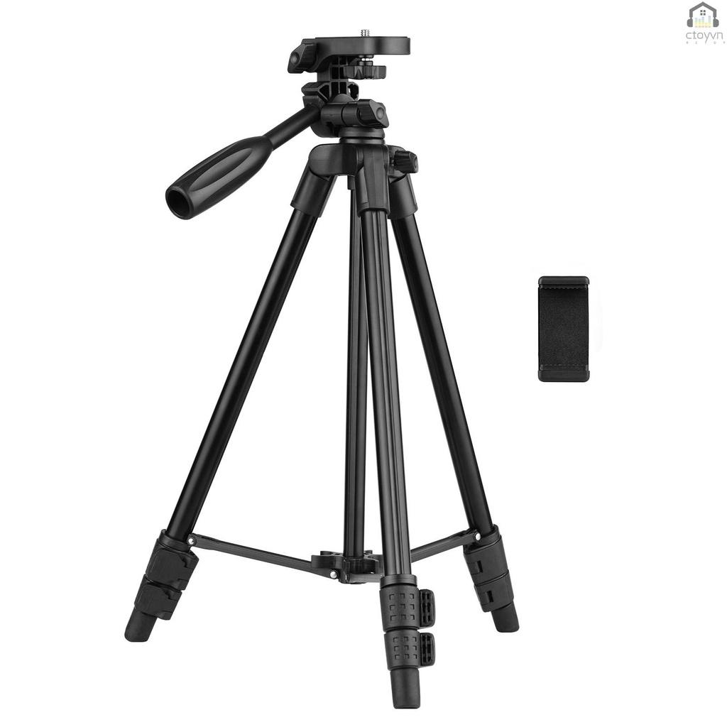Giá đỡ ba chân 115cm/45in 3 khớp 3 kG Payload 3 chiều 1/4 bằng hợp kim nhôm có thể điều chỉnh độ cao