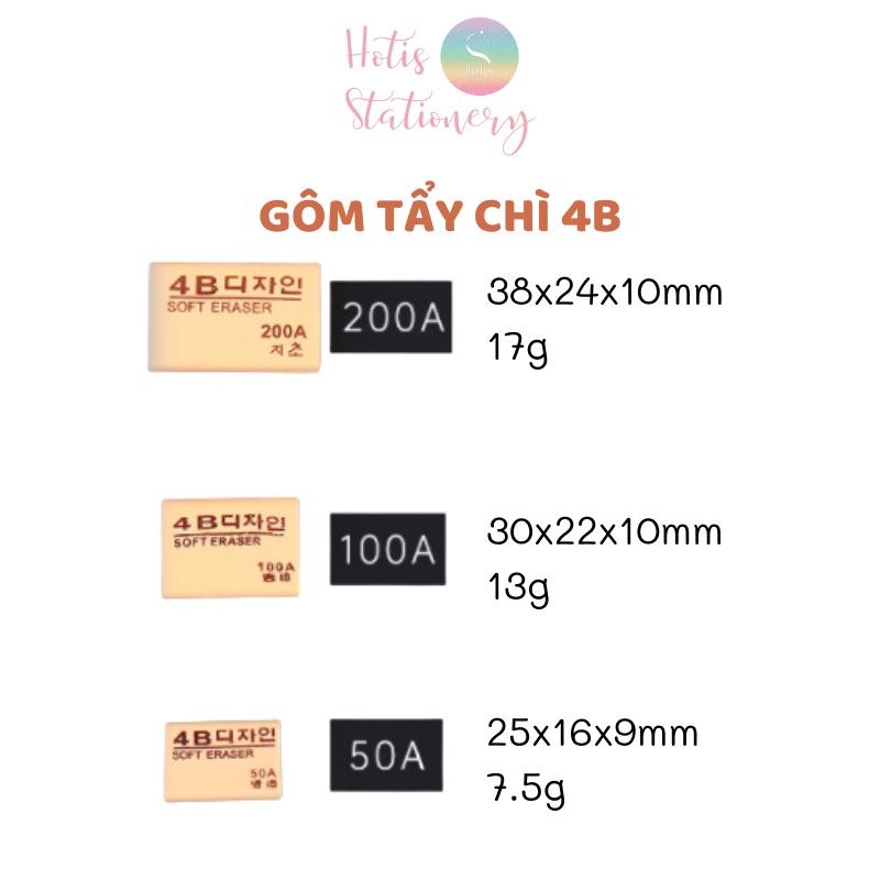 Gôm tẩy chì 4B - 3 kích cỡ