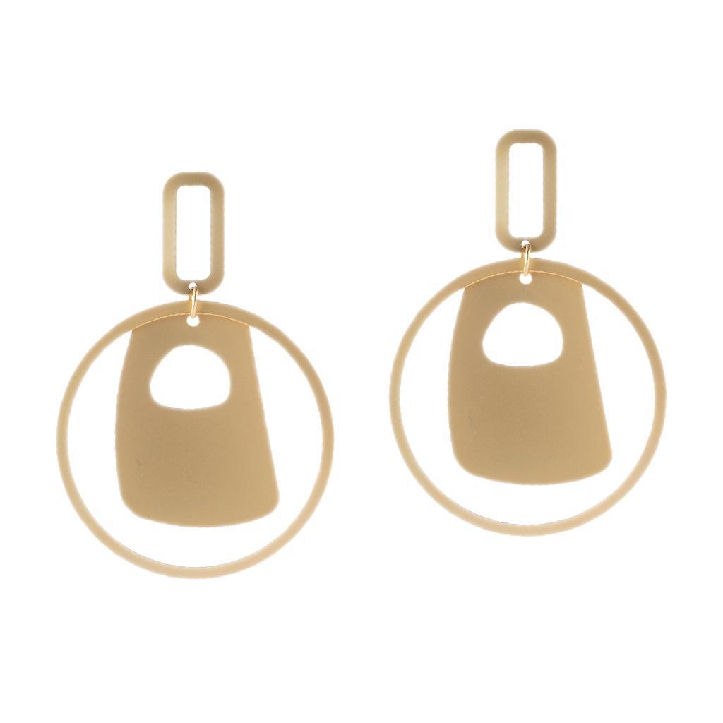 Women Geometric Earring Hollow Dangle Ear Studs Party Eardrop Jewelry