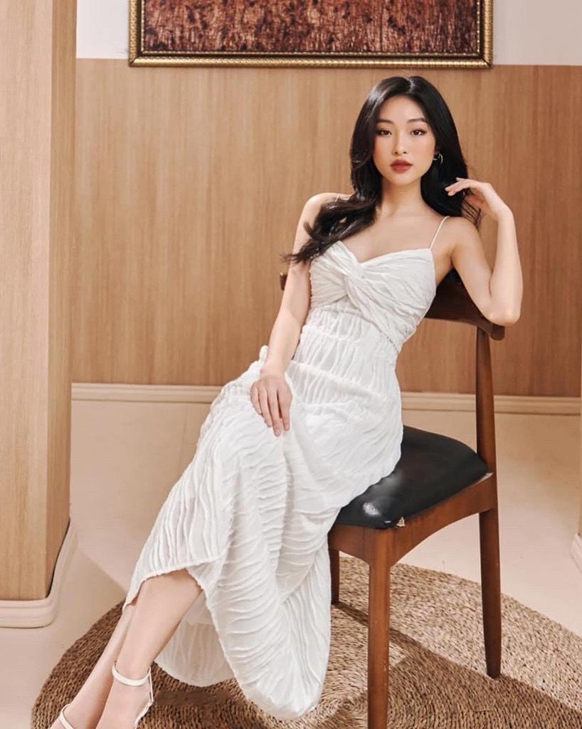 ĐẦM MAXI 2 DÂY XOẮN NGỰC 10836