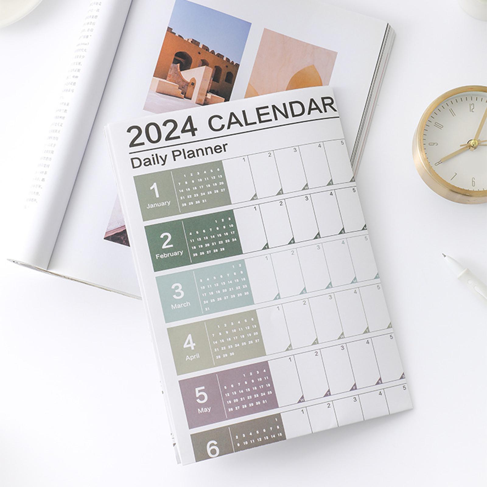 Wall Hanging Calendar 2024 Yearly Calendar Planner for Classroom House Tasks