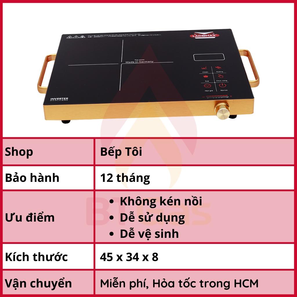 Bếp hồng ngoại cảm ứng Ladomax HA-666, bếp hồng ngoại đơn Ladomax không kén nồi công suất 2200W