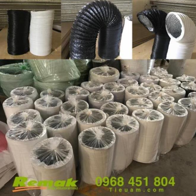 Ống mềm 2 lớp 250mm Ống gió mềm không bảo ôn phủ nhựa Siều bền