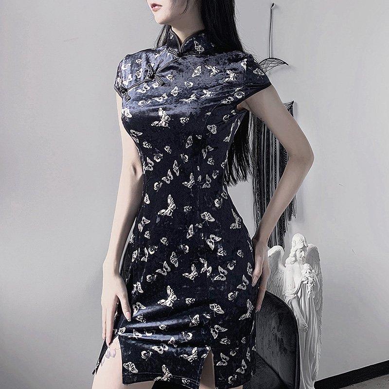 Sườn Xám Đi Tiệc LABELLE Họa Tiết SX24