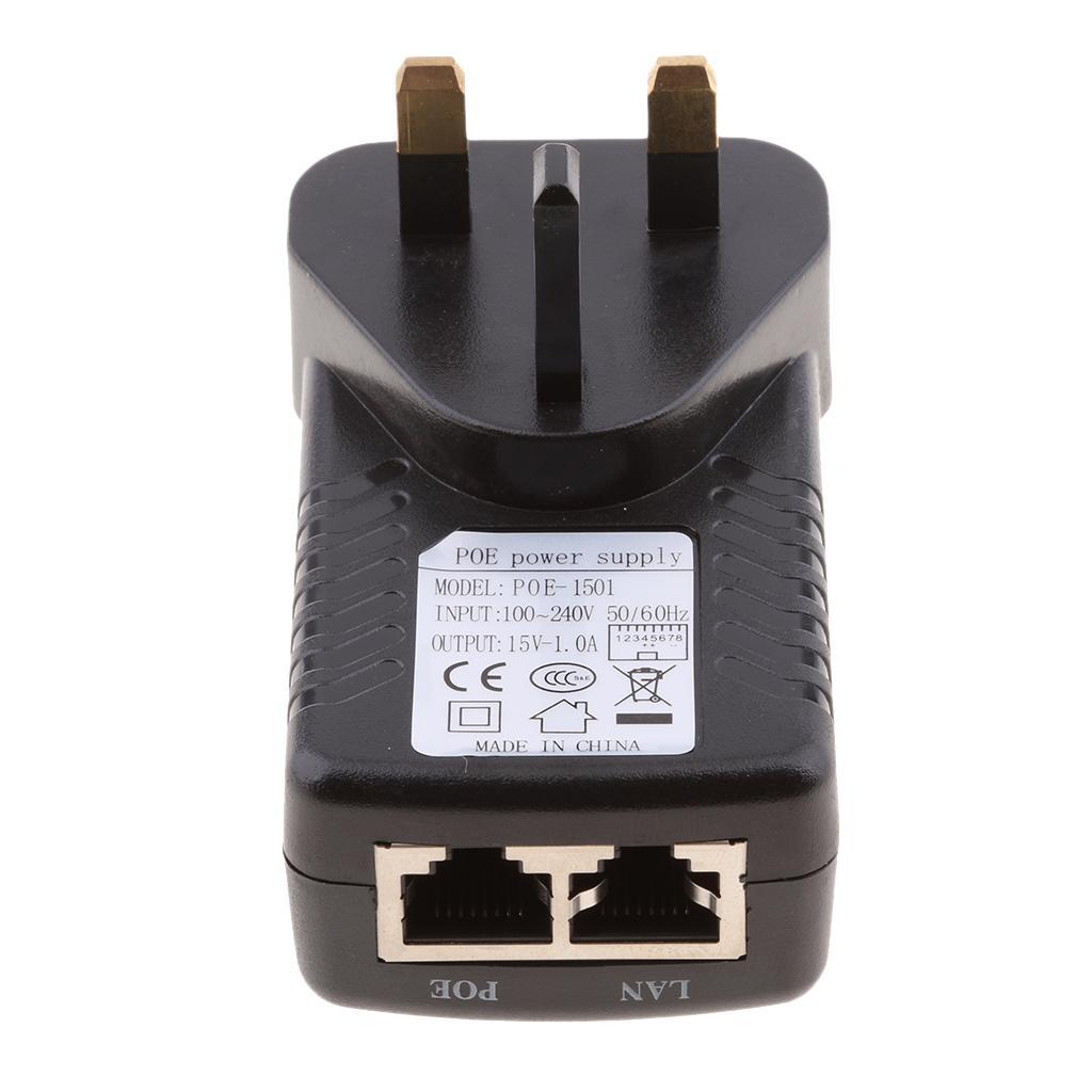 POE Power Ethernet  Power Adapter UK Wall Plug for IP Camera
