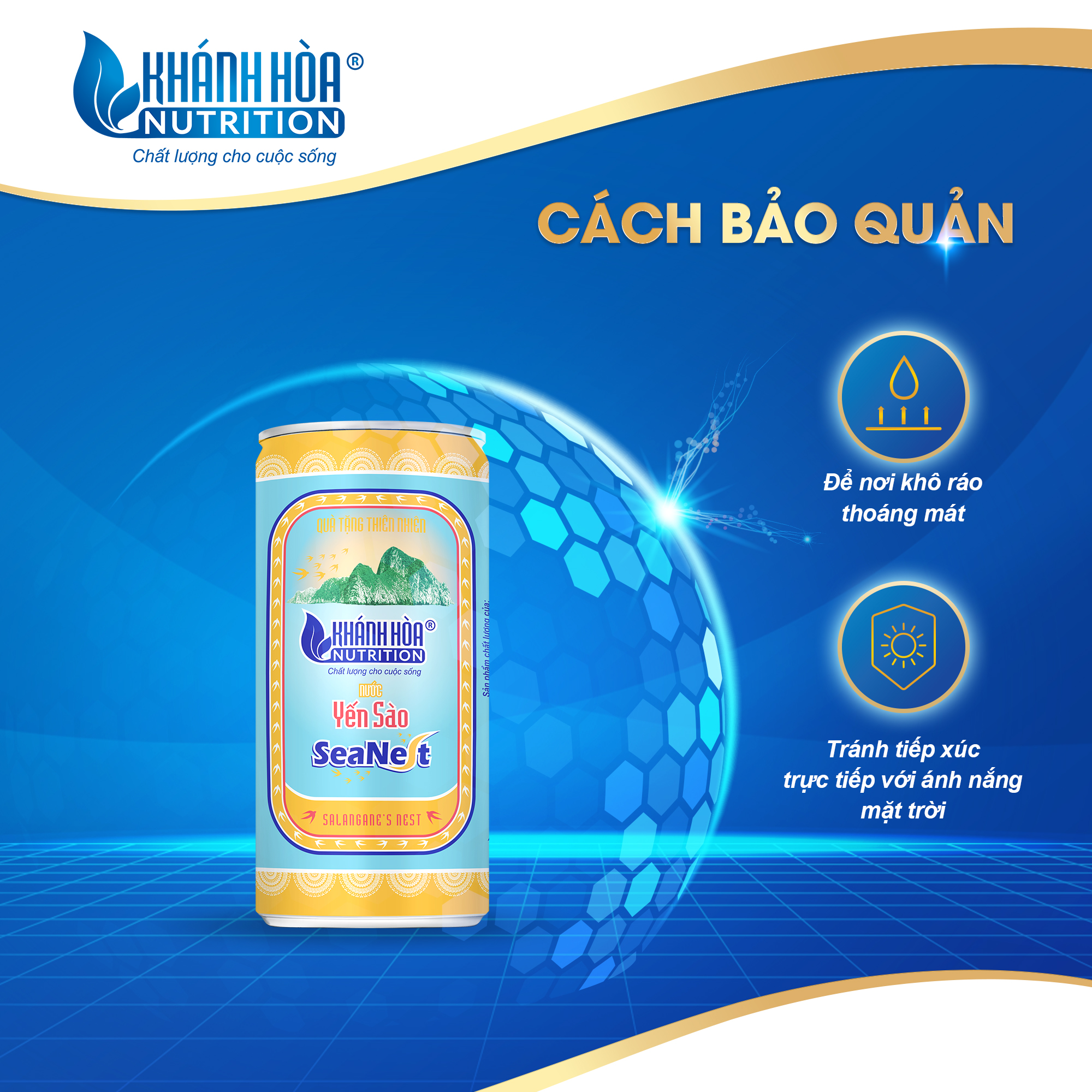 Lốc Nước Yến Sào Cao Cấp 3% - Khánh Hòa Nutrition - Lốc 6 Lon x  ML