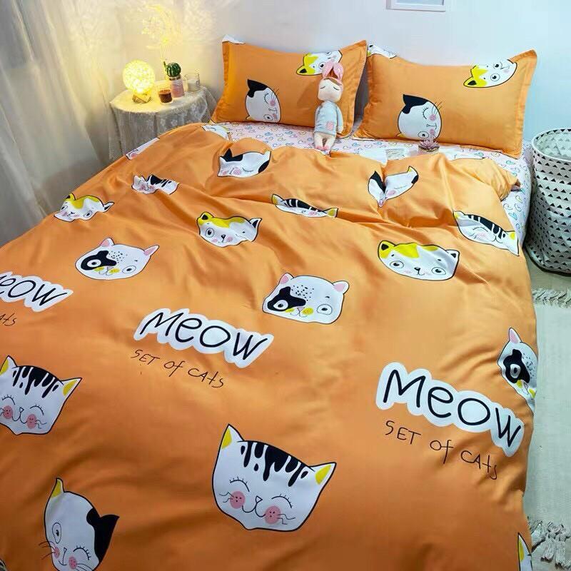 Bộ cotton poly Mèo vàng