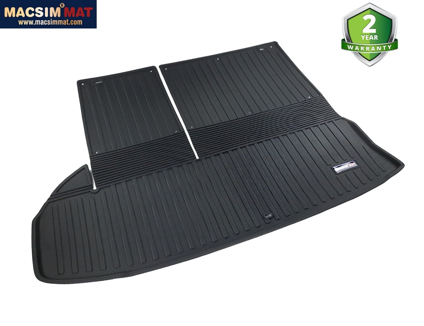 Thảm lót cốp xe ô tô Toyota HighLander 2015 nhãn hiệu Macsim chất liệu TPV cao cấp màu đen