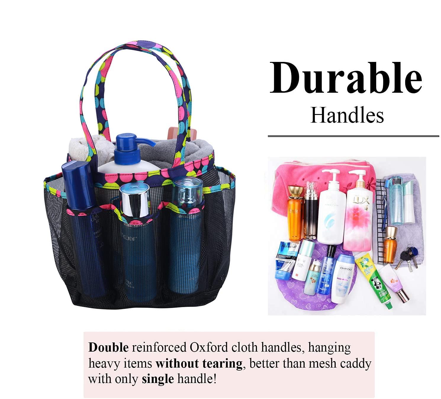 Giỏ tắm di động trong lưới, 8 giỏ bồn tắm cho phòng tắm, ký túc xá, túi tắm lớn để cắm trại, phòng tập thể dục