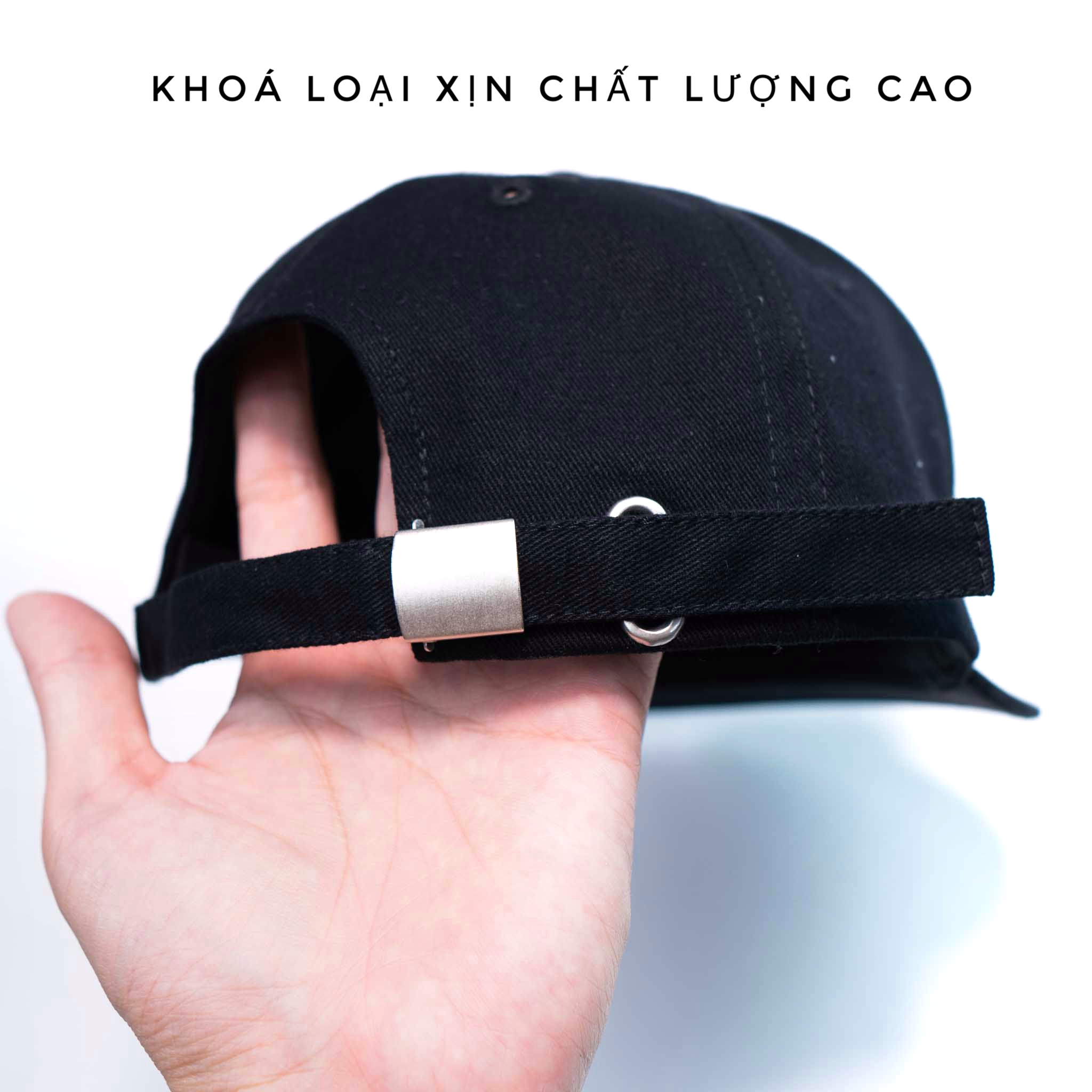 Nón lưỡi ngắn snapback logo Chữ F thêu 3D cách điệu quai dây gài chất lượng cao brand One Hat