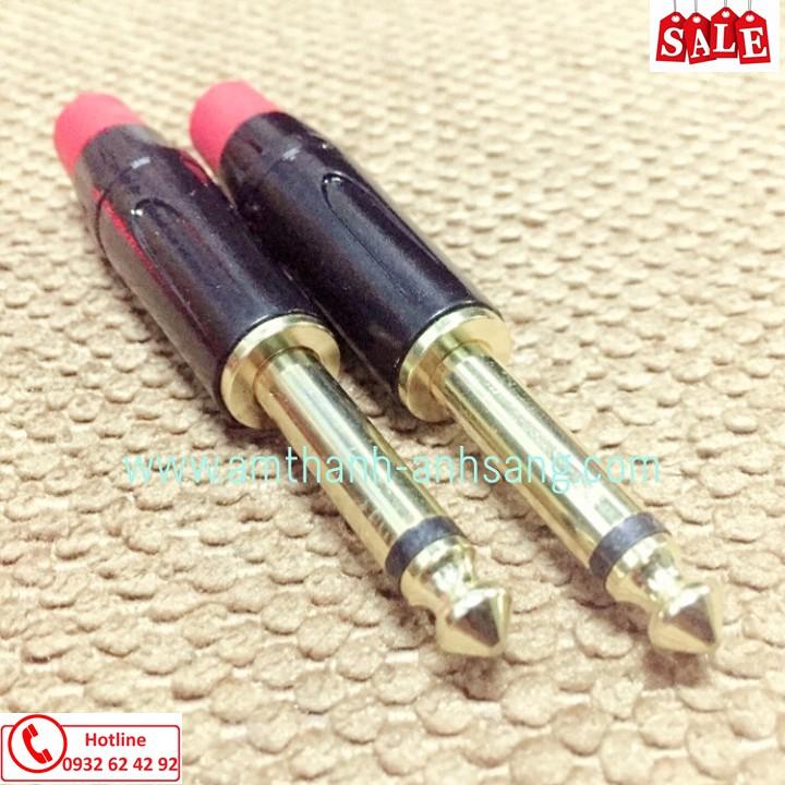 jack 6 ly, 01 cặp rắc 6 ly xi vàng bóng hàng cao cấp rắc 6 ly 02 cái zắc âm thanh 6.35mm