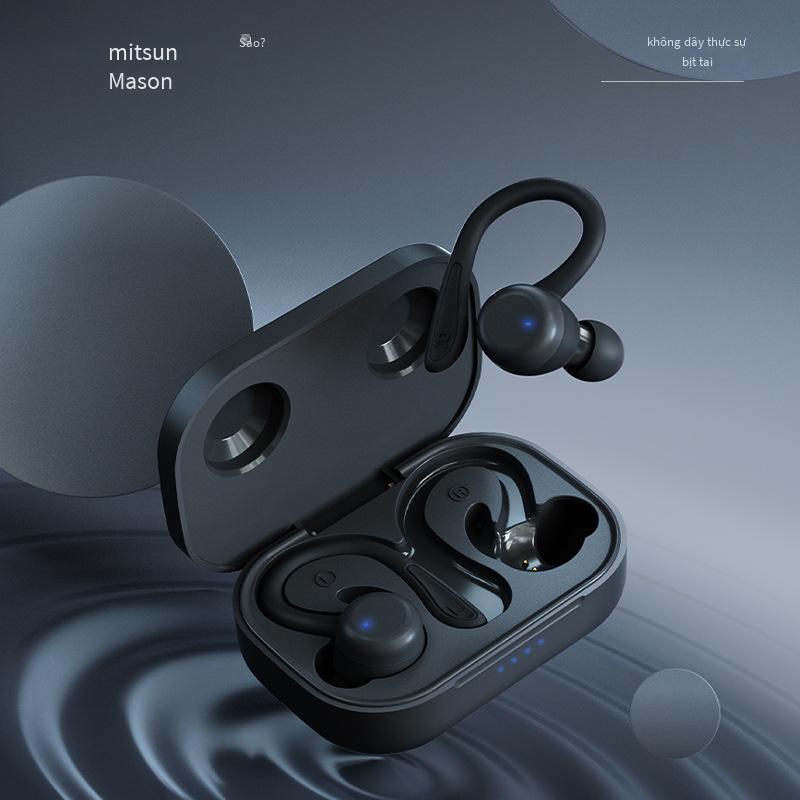 Khuyến mại tai nghe Bluetooth dung lượng lớn móc tai thể thao mới chạy chống nước tws trong tai tai nghe không dây thực sự T40