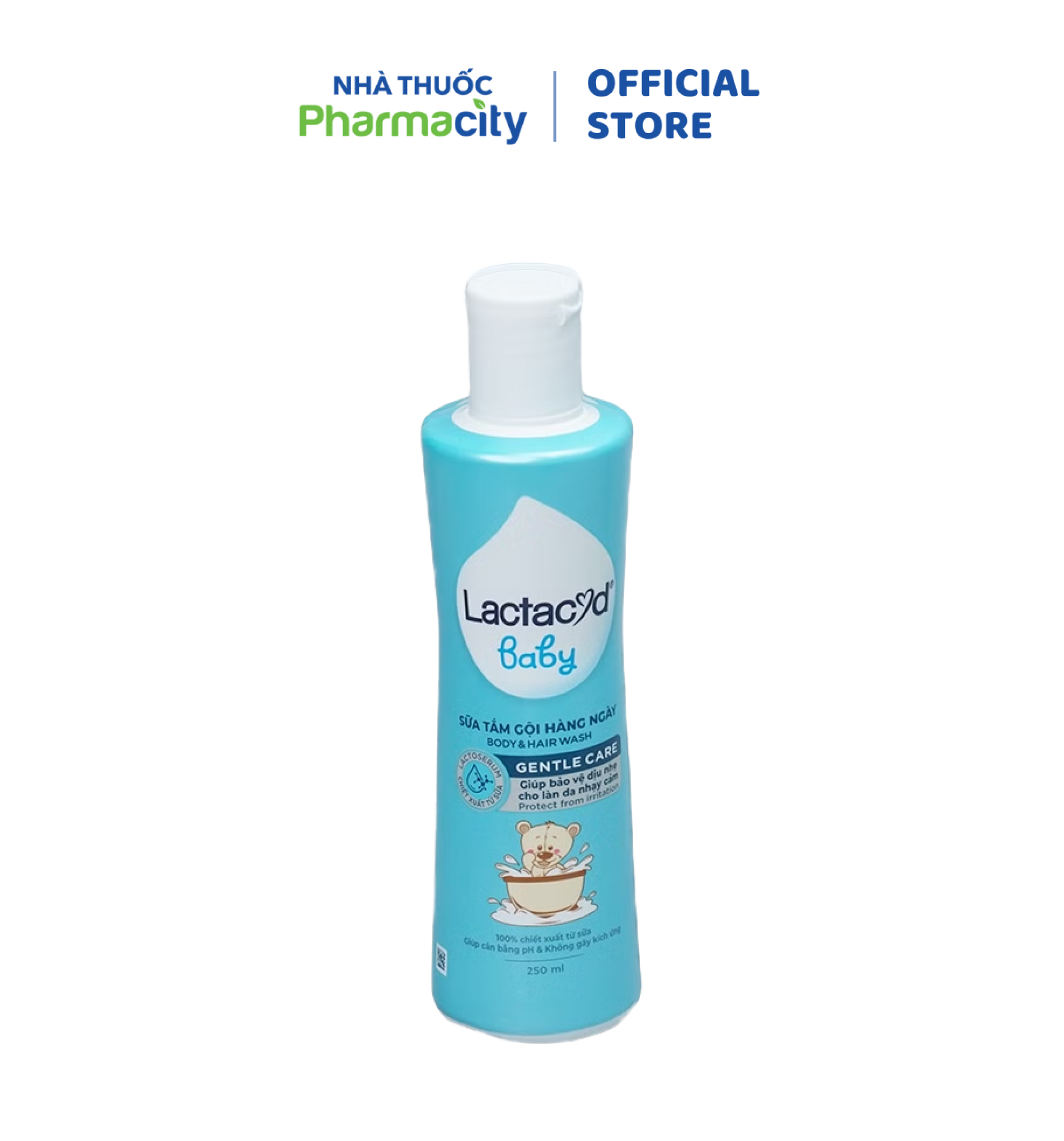 Sữa tắm giảm rôm sảy, hăm kẽ cho bé Lactacyd BB (Chai 250ml)