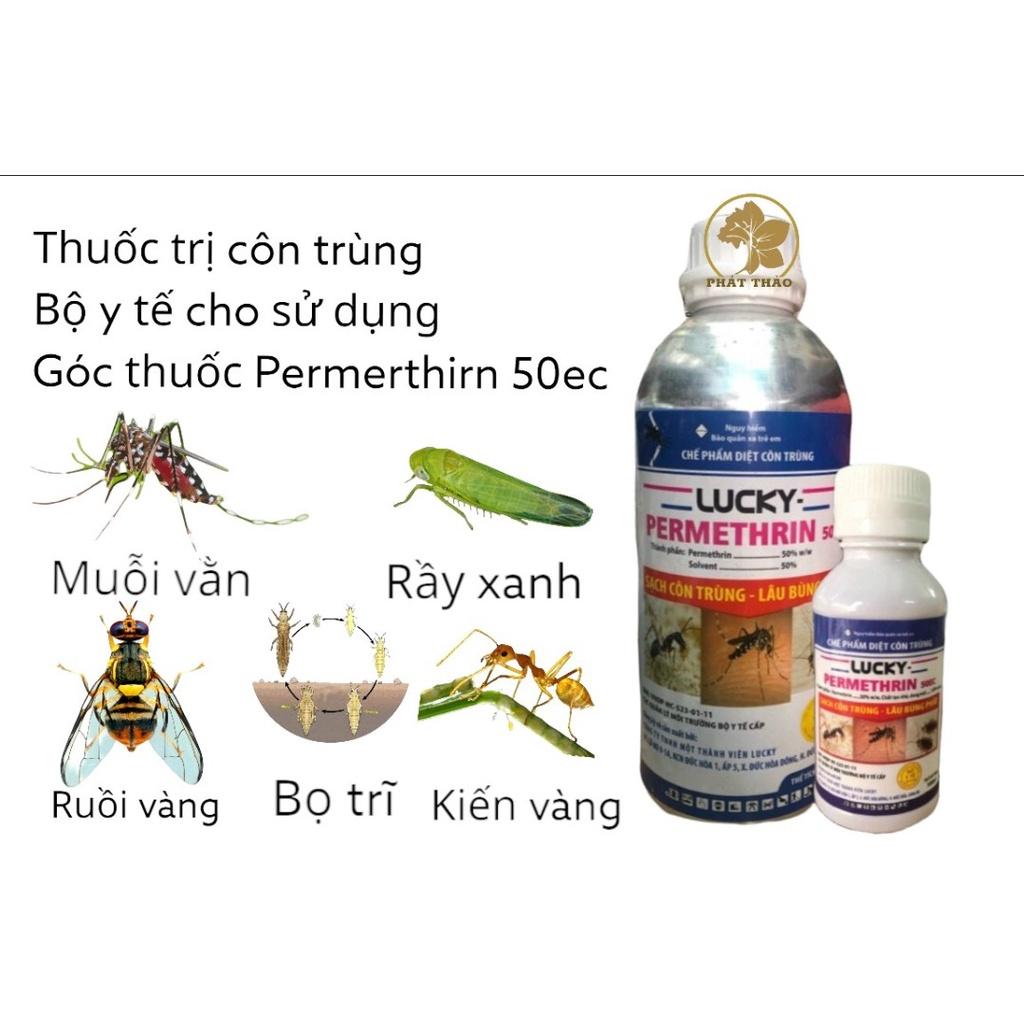 CHẾ PHẨM DIỆT CÔN TRÙNG LUCKY-PERMETHRIN 50EC Chai 100ml