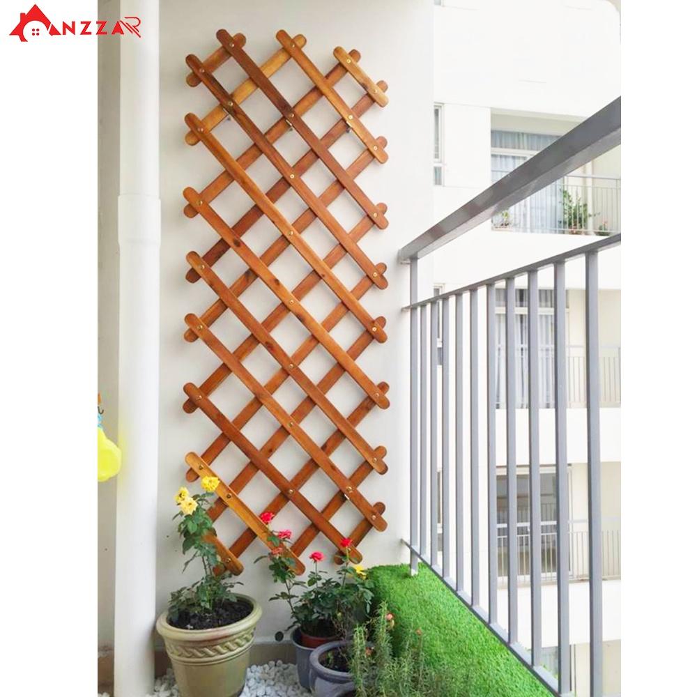 Giá treo cây cảnh ban công, kệ để cây, hoa trang trí ban công điều chỉnh kích thước gập gọn Flowermini GC-10