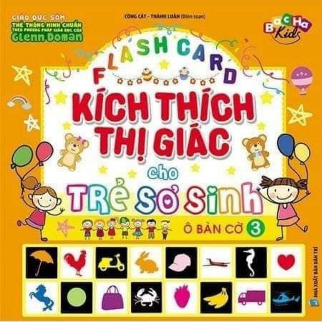 Thẻ kích thích thị giác cho trẻ sơ sinh loại Dán tường cho bé từ 0-12 tháng