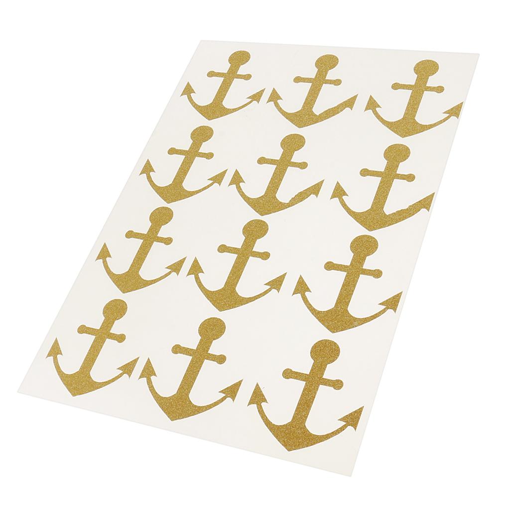 Anchor Wall Decal Removable Sticker Home Room Nursery Xmas DIY Decoration Gold