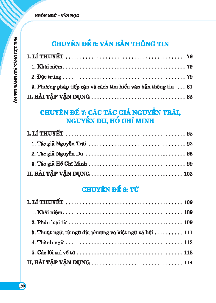 Sách - Ôn Thi Đánh Giá Năng Lực HSA Ngôn Ngữ-Văn Học - Quyển 1 - Chuyên Đề Trọng Tâm